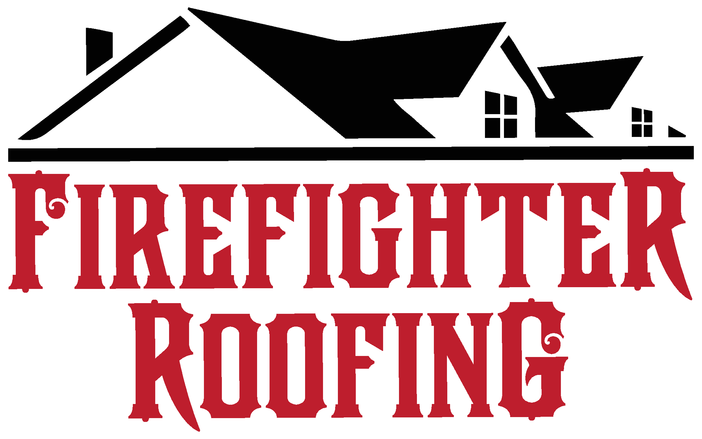 Fire Fighter Roofing Logo